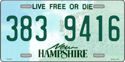 NH license plate 3839416