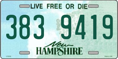NH license plate 3839419
