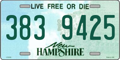 NH license plate 3839425