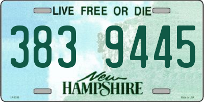 NH license plate 3839445