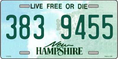 NH license plate 3839455