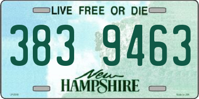 NH license plate 3839463