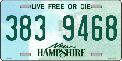 NH license plate 3839468