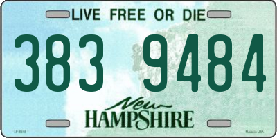 NH license plate 3839484