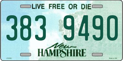 NH license plate 3839490