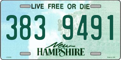 NH license plate 3839491