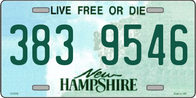 NH license plate 3839546