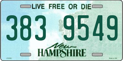 NH license plate 3839549