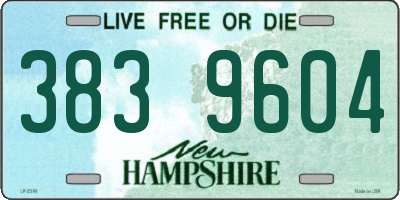 NH license plate 3839604