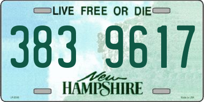 NH license plate 3839617