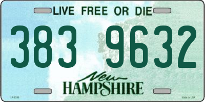 NH license plate 3839632