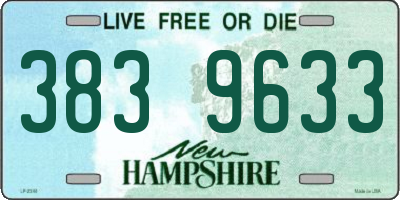 NH license plate 3839633