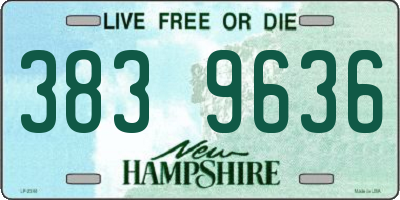 NH license plate 3839636
