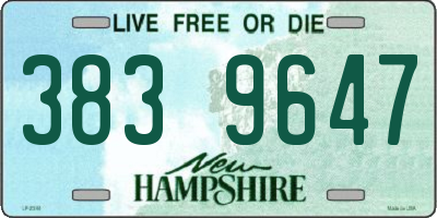 NH license plate 3839647