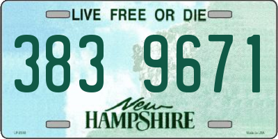 NH license plate 3839671