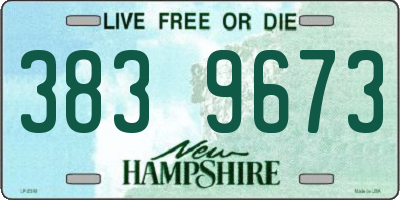 NH license plate 3839673