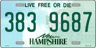 NH license plate 3839687