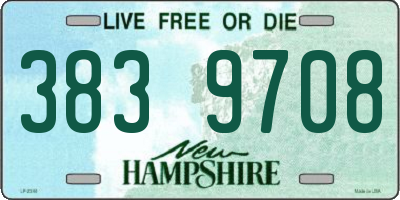 NH license plate 3839708