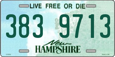 NH license plate 3839713