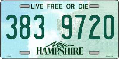 NH license plate 3839720