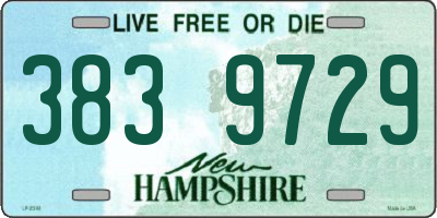 NH license plate 3839729