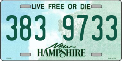 NH license plate 3839733