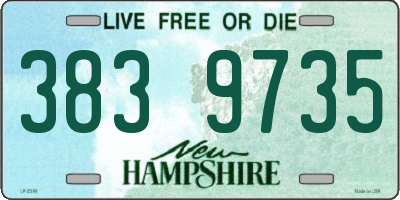 NH license plate 3839735