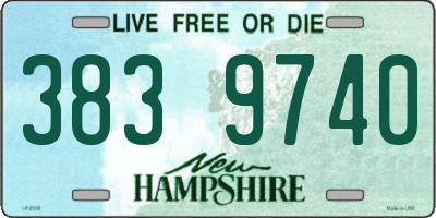 NH license plate 3839740