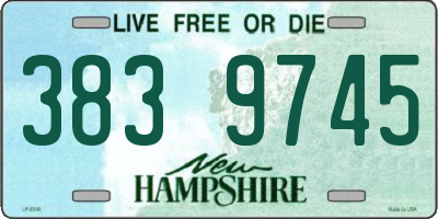 NH license plate 3839745