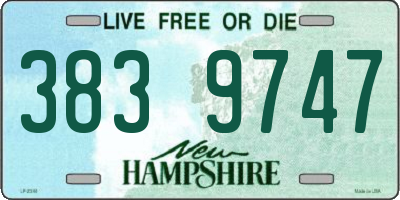 NH license plate 3839747