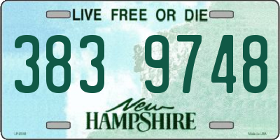 NH license plate 3839748