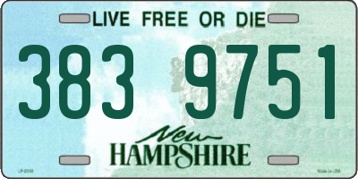 NH license plate 3839751