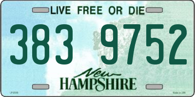 NH license plate 3839752