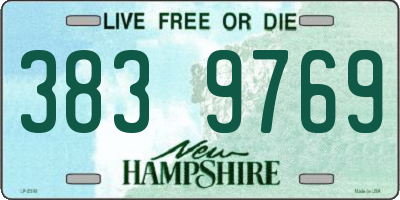 NH license plate 3839769