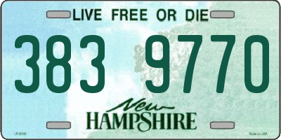 NH license plate 3839770