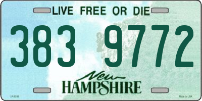 NH license plate 3839772