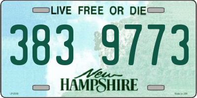 NH license plate 3839773