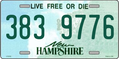 NH license plate 3839776