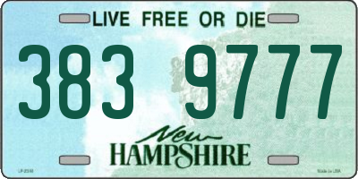 NH license plate 3839777