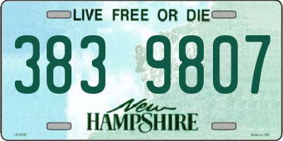 NH license plate 3839807
