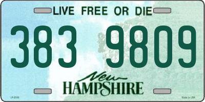 NH license plate 3839809