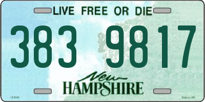 NH license plate 3839817
