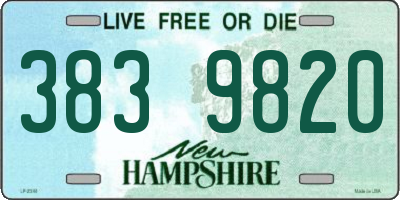 NH license plate 3839820
