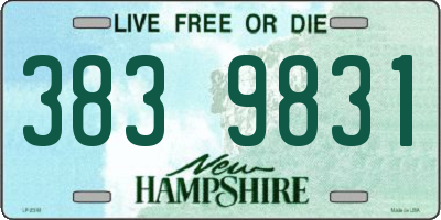 NH license plate 3839831