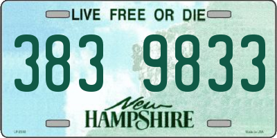 NH license plate 3839833