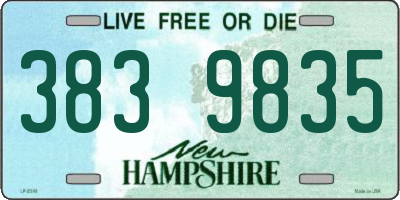 NH license plate 3839835