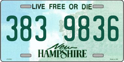 NH license plate 3839836