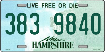 NH license plate 3839840