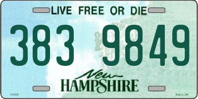 NH license plate 3839849