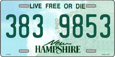 NH license plate 3839853